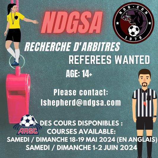 Referees wanted / Recherche d'arbitres !!!