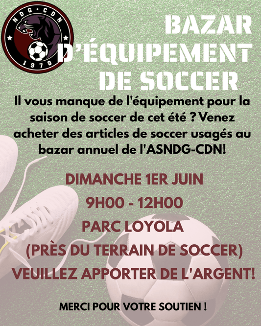 Soccer gear BAZAAR Equipement de Soccer