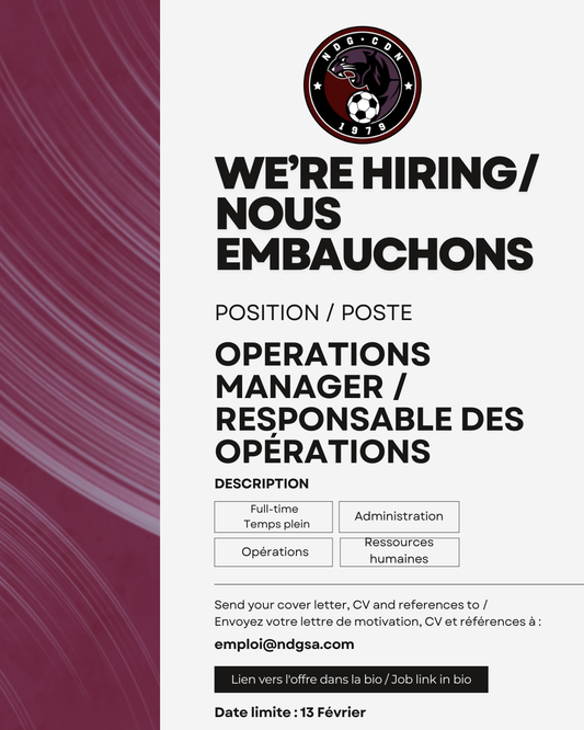 Nous Embauchons / We're Hiring